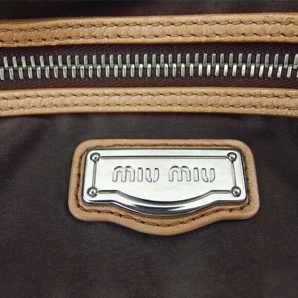 miu miu handbag Intetcho beige pink leather Authentic - Picture 7 of 11